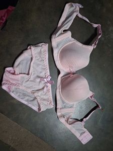 Padded Purple Bra with Red Trim