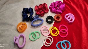 Mixup Rubber, Clutches, And Scrunchies Pack Of 50