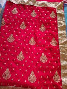 Womens Red Saree