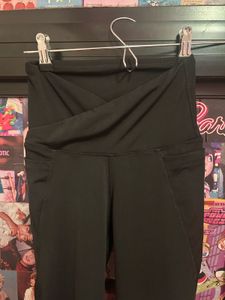 Flared Black Yoga Pants