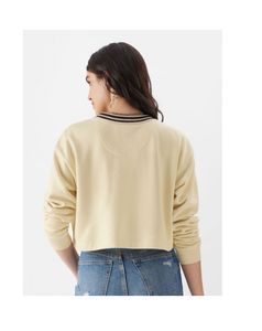 Oversized Crop Fit V-Neck Top