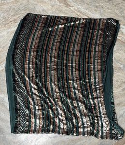 Green Golden Printed Dupatta