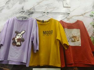 Cute Graphic Tees - Pack of 3
