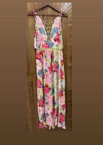 Boho Floral Maxi Dress(Brand new )