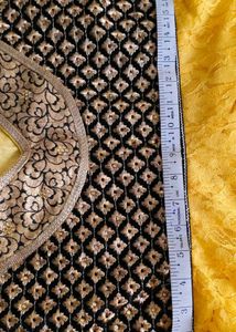 Long frock with yellow and black combination