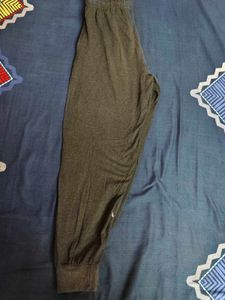 Men's Grey Joggers with Flame Print