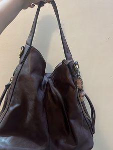 Chic y2k Brown Leather Shoulder Bag