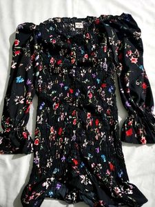 Chic Floral Print Mini Dress