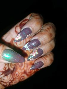 Designer Almond Press-On Nails