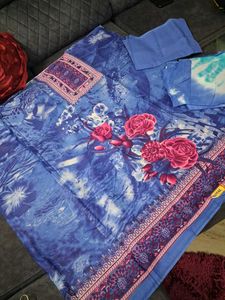Beautiful Blue Floral Kurta Set