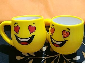 Gorgeous Large Couple Fibre Cofffe Mugs