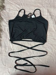 Black Cropped Tank Top