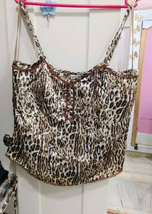 Leopard Print Cami Top y2k