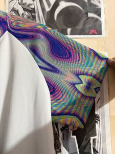 Unique Marble Print Raglan T-Shirt