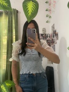 Chic Smocked Puff Sleeve Top