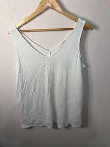Basic White V-Neck Tank Top