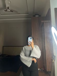Bell Sleeve Knit Top