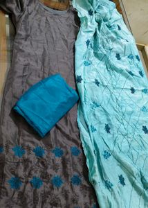 Embroidered Churidar Set