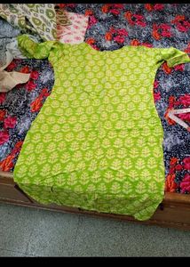 Elegant Green Printed Kurta Set