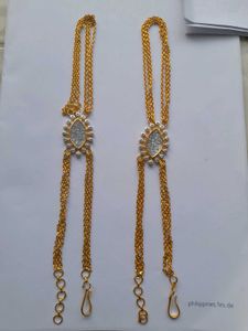 AD Jwellery Set Along With Hathphool