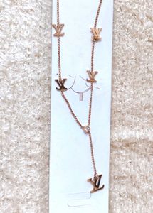 Rose Gold 'LV' Inspired Necklace
