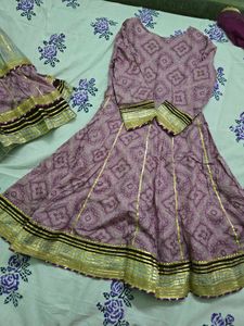 Beautiful Purple Sharara Kurta Set with Dupatta