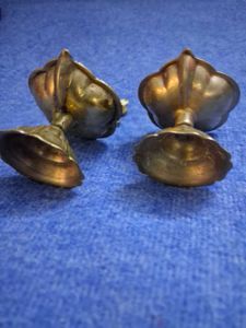 Vintage Brass Diya Pair