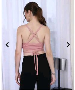 Pink Wrap Crop Top