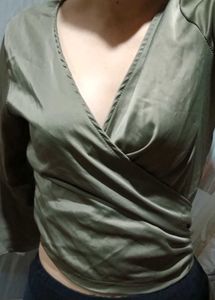 Silky Wrap Top