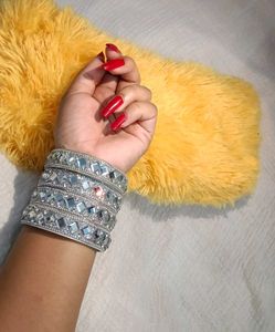 Sparkling Embellished Bangles Set of 4