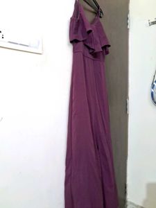 Purple Ruffle Maxi Dress