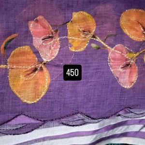 Beautiful Purple Floral Saree