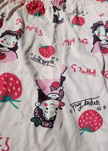 Cute Strawberry cutting Pajama Shorts