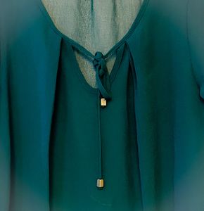 Forest Green Sheer Formal Top