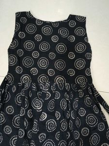 Black &amp; White Printed Maxi Dress