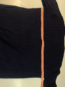US Polo Assn Cable Knit Navy Sweater