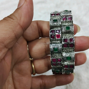 Silver replica bangles