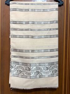 Elegant Beige Embroidered Dupatta