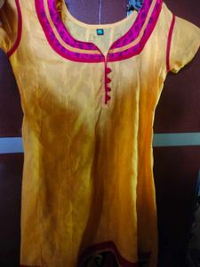 Yellow & Pink Kurta