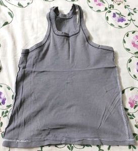 Gray Tank with Green Graphic