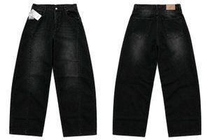 black barrel fit baggy jeans for both Men & women