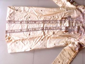 Men's Beige Sherwani Set