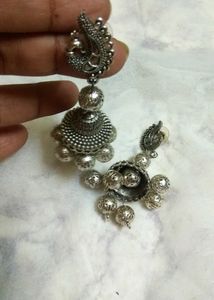 Light Weight Oxidised Earrings