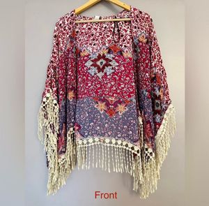 Boho Fringe Kimono Cover-Up