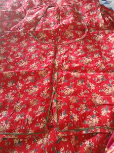 Vibrant red floral Lehenga suit