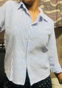 Viral White Strip Shirt 👚