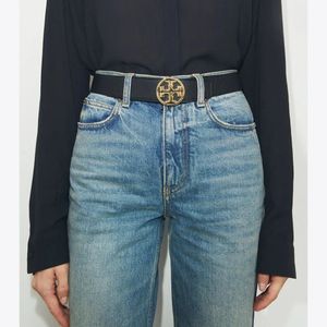 Tory Burch Black Belt check details STEAL DEAL