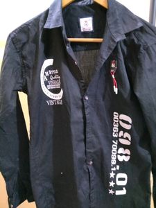 Beautiful Black Shirt For  10 To 13 Years Boys