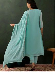 Beautiful Teal ALine Kurta Set