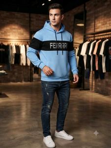 Men's Blue Ferrari Hoodie